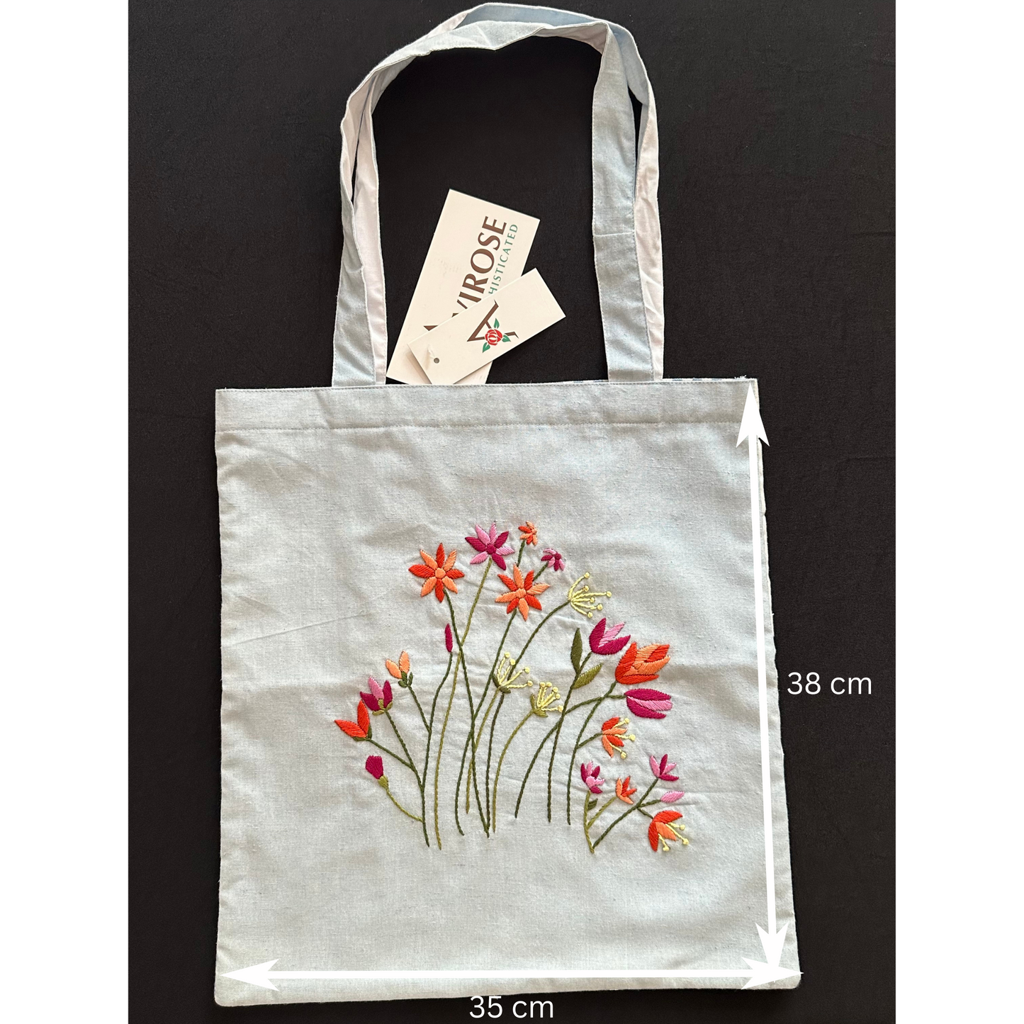 Handmade Tote Bag: Pretty Flowers